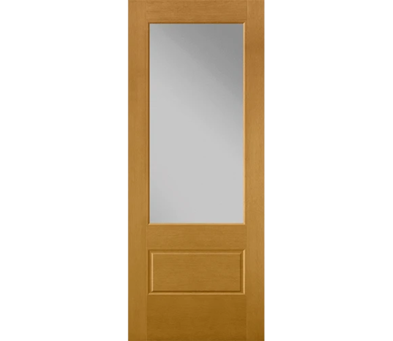 Plattsburgh 3 Quaters Light Fiberglass Entry Door