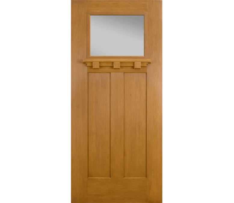 Plattsburgh Craftsman Light Fiberglass Entry Door